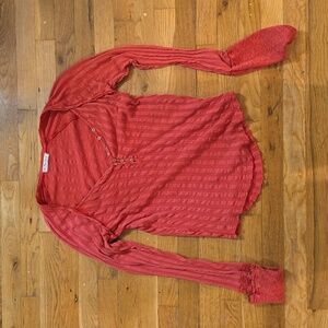 We The Free Long Button Down Sleeve Shirt